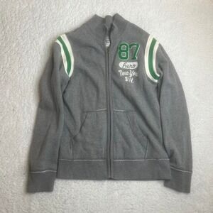 Y2K Aeropostale men's grey all embroidered full zip sweatshirt skate grunge M